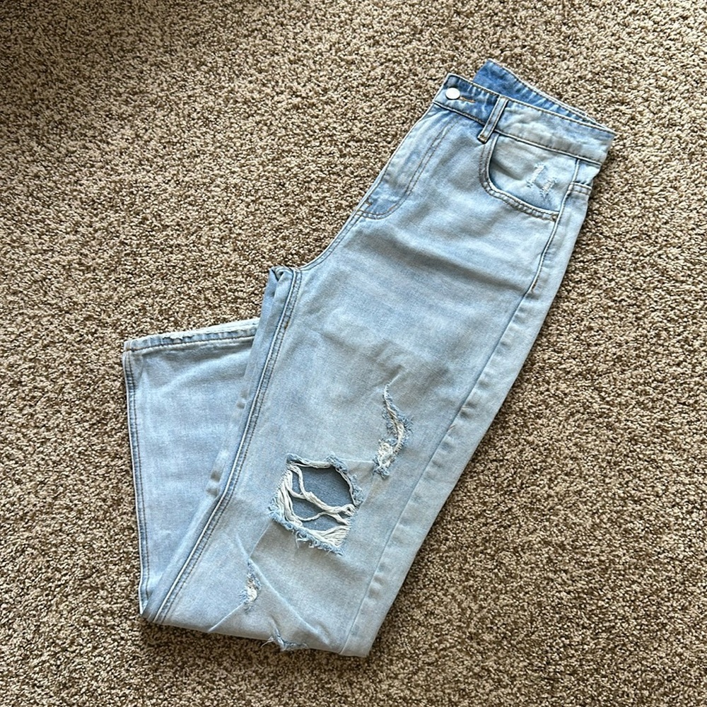 SheIn High Rise Straight Leg Jeans